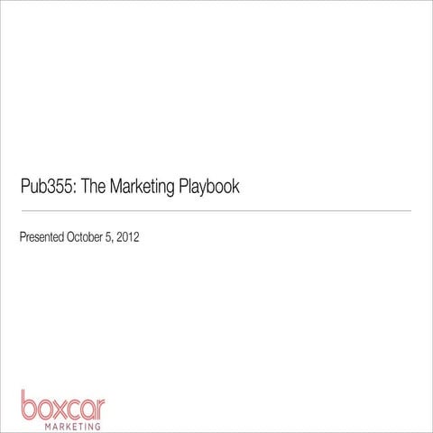 Marketing Playbook