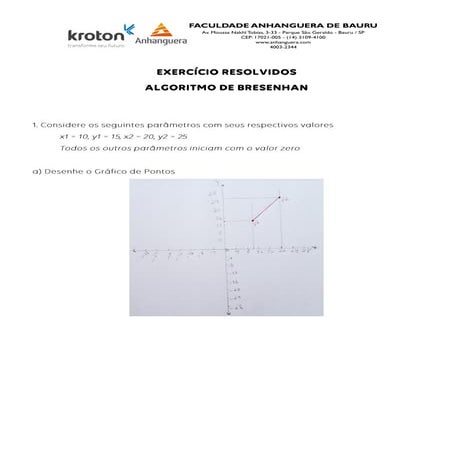 CG&PI Exercicios resolvidos bresenhan