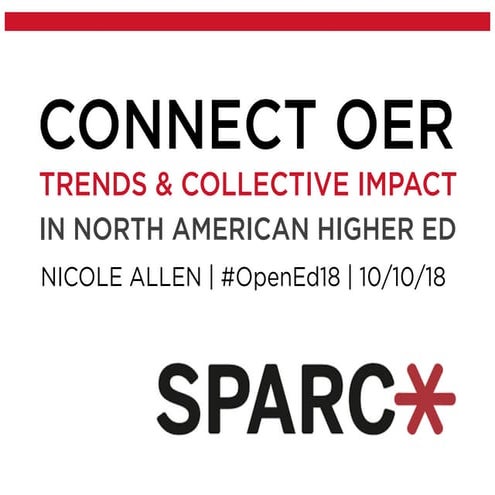 Connect OER: Mapping Trends and Collective Impact in North American Higher Ed