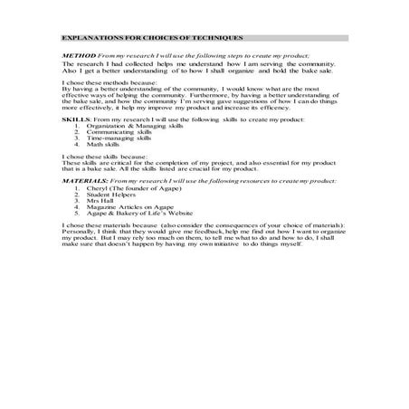 10 11 explanations for choices of techniques