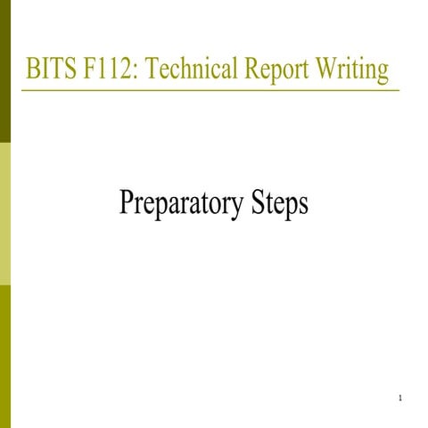 10-11 Preparatory Stepstechnicalreport.ppt