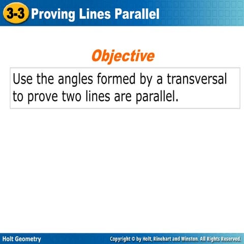 10 12-11 holt 3-3 proving lines parallel