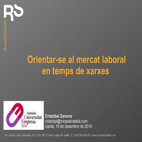 Orientar-se al mercat laboral en temps de xarxes