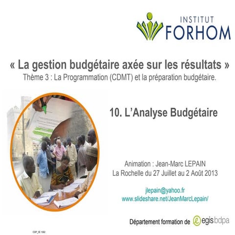 10. l'analyse budgétaire