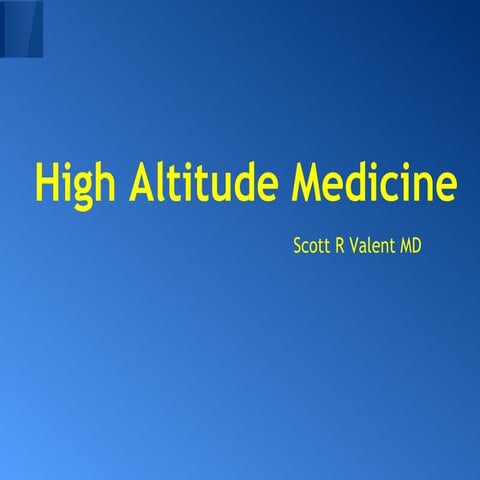 High Altitude Illness | PPT