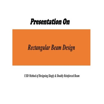 Presentation on rectangular beam design by USD method