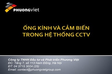 Ống kính và cảm biến trong hệ thống CCTV