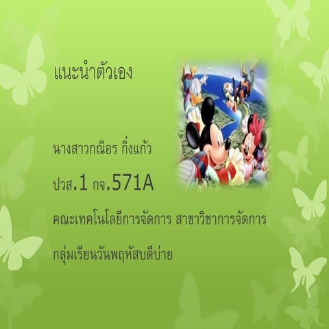 แนะนำตัวเอง10 สไลด์