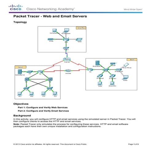 Packet Tracer WEB & Email 