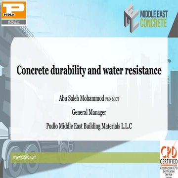 Concrete Durability and water resistance