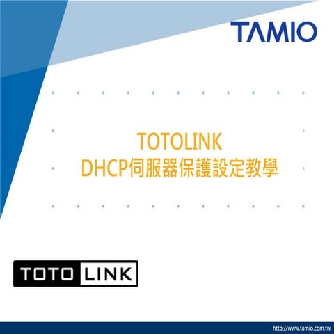 totolink dhcp伺服器保護設定