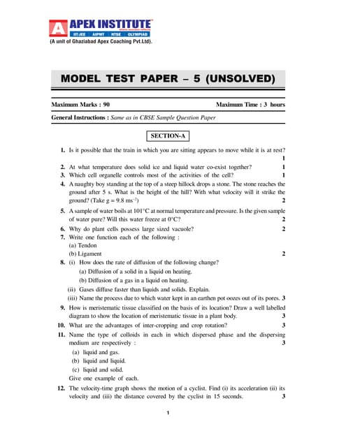Summative Assessment Paper-7 | PDF