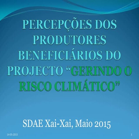 [IIAM] Dae Xai Xai - Percepção dos Produtores