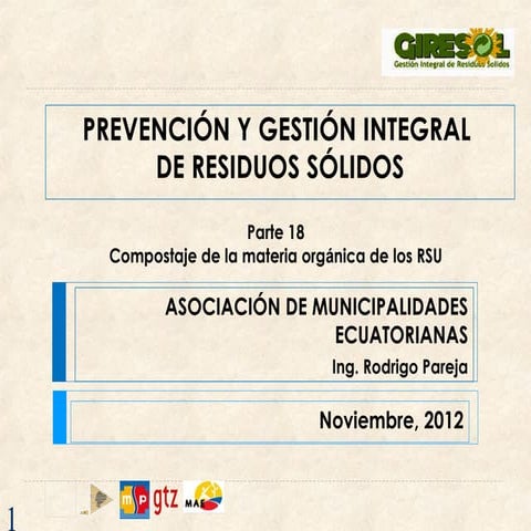 prevención y gestión integral de residuos sólidos  