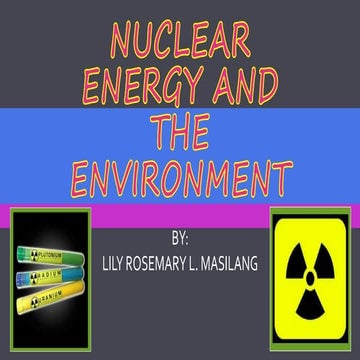 NUCLEAR ENERGY AND THE ENVIRONMENT