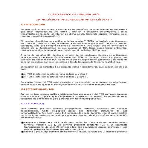 10. moléculas supresoras de las células t