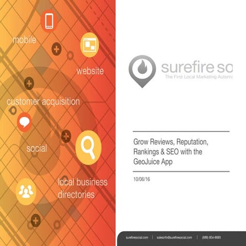 Grow Reviews, Reputation, Rankings & SEO with the GeoJuice App