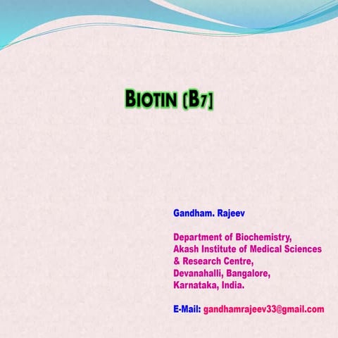 BIOTIN (B7)