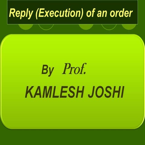 10. reply to an order