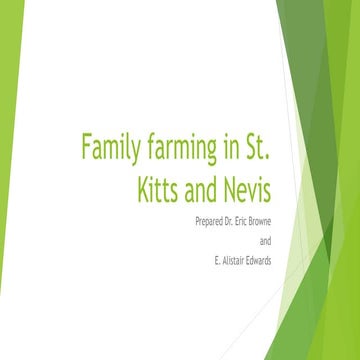Family farming in St. Kitts and Nevis 
