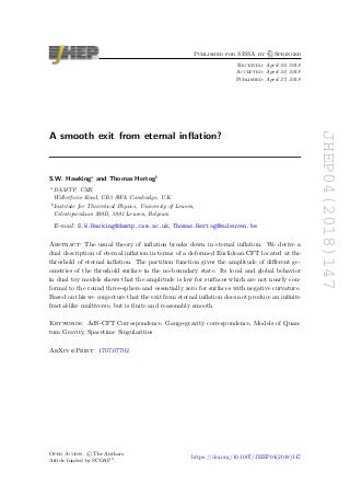 A smooth exit from eternal inflation?