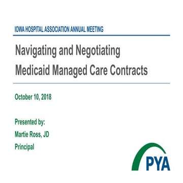 Navigating and Negotiating Medicaid Managed Care Contracts | PPT