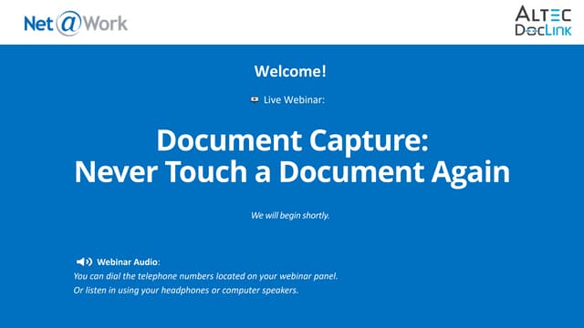 Document Capture: Never Touch a Document Again
