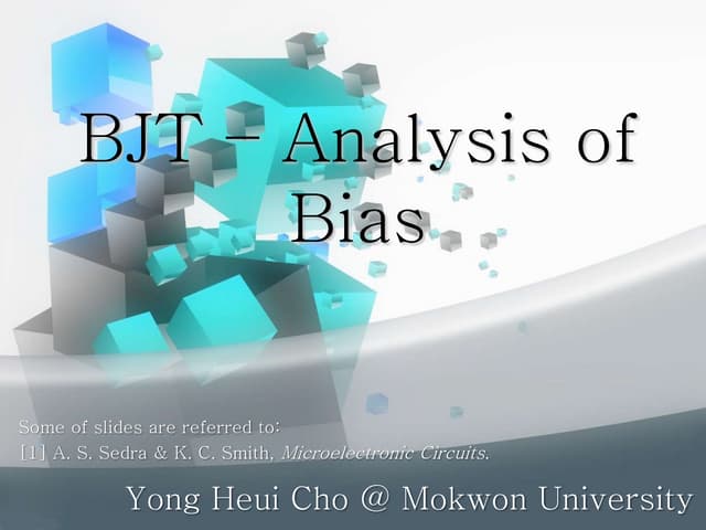 BJT - Analysis of Bias