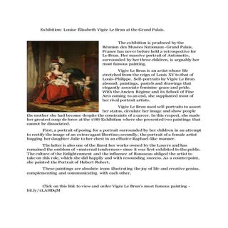 Exhibition: Louise Élisabeth Vigée ...