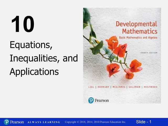 10.4 applications of linear equations