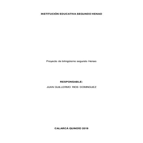 proyecto bilingúismo