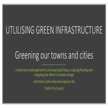 10. Greening our towns and cities using Green Infrastructure - John Stack, Du...