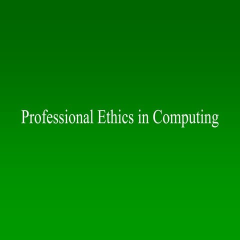 professional ethics in_computing