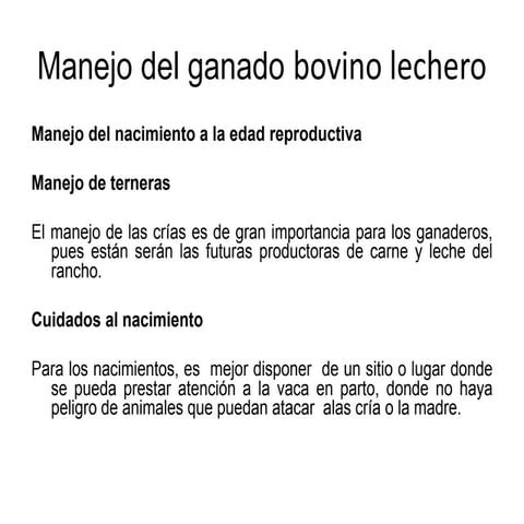 10. manejo del ganado bovino lechero