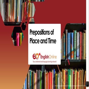 prepositions of place and time