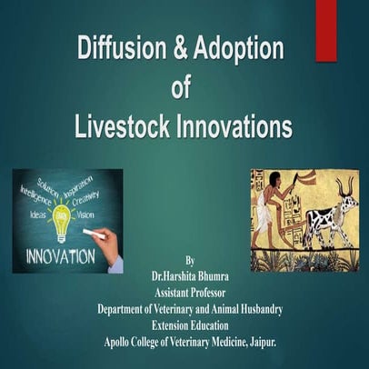 diffusion and adoption of livestock innovations.