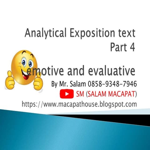 KELAS 12 SMK PERTEMUAN 10// ANALYTICAL EXPOSITION TEXT PART 4
