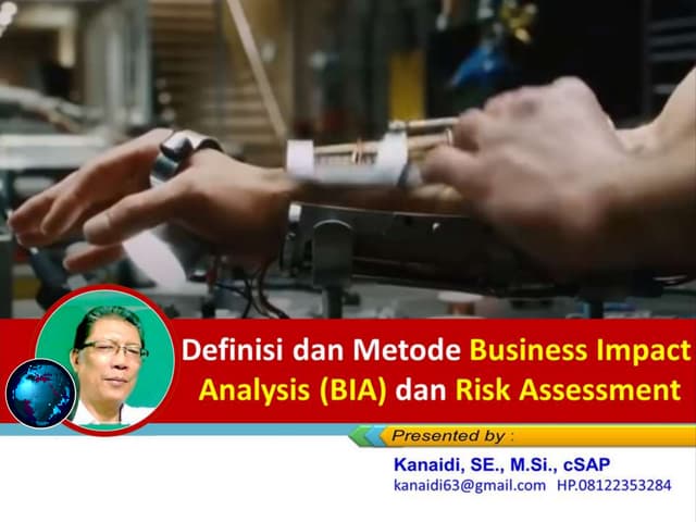 Definisi dan Metode Business Impact Analysis (BIA) dan Risk Assessment (RA) _ Materi Training BCMS (with ISO 22301)