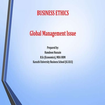 10. global management issue