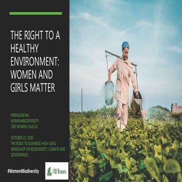 The right to a healthy environment: Women and girls matter | PPT