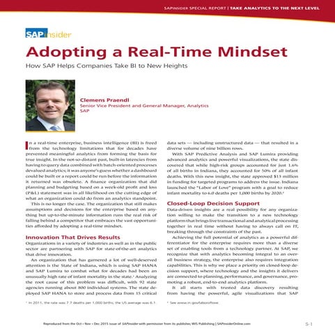 Adopting a Real-Time Mindset with SAP