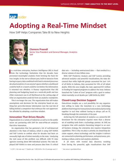 Adopting a Real-Time Mindset with SAP