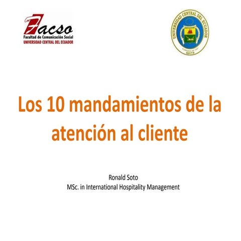 10 mandamientos de servicio al cliente