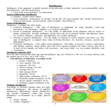 Intelligence psychology