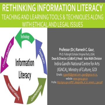 Rethinking Information Literacy: Teaching and learning tools & techniques alo...