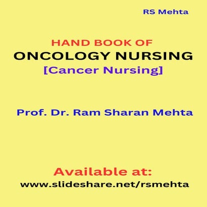 Hand Book of Oncology Nursing - Cancer Nursing Book