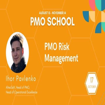 Ihor Pavlenko:  PMO Risk Management (UA)