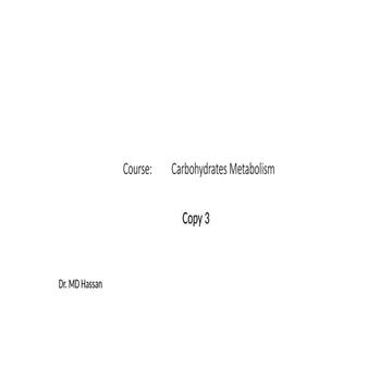 10.9 CHO Metabolism for medics rec two twlo