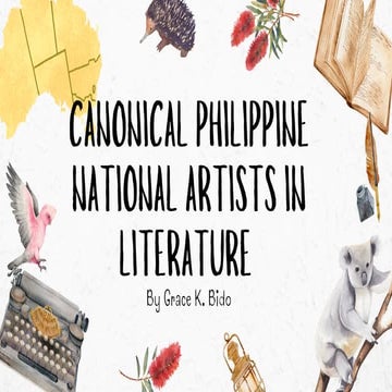 Canonical Philippine National Artists in Literature | PDF