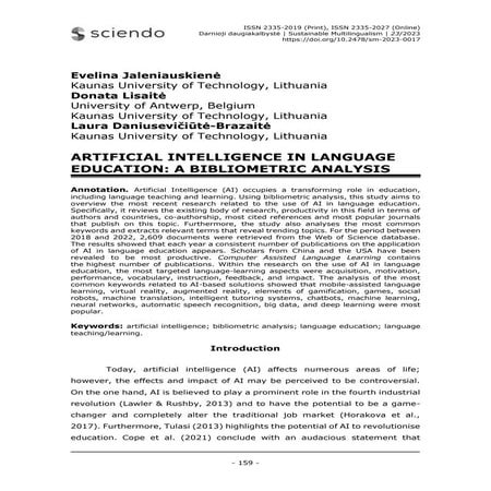 English Education in the Era of Artificial Intelligence in China ...